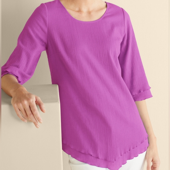 SOFT SURROUNDINGS Deep Orchid Siesta Key Tunic - Picture 2 of 10